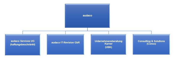 Organigramm der Gesellschaften Aufbau der audaco